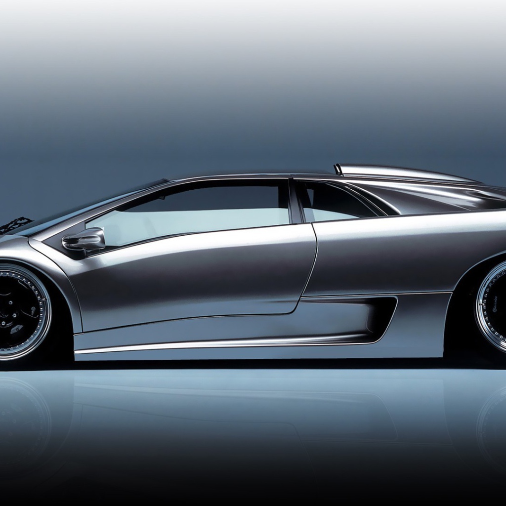 Стильный серебристый Ламборгини Diablo