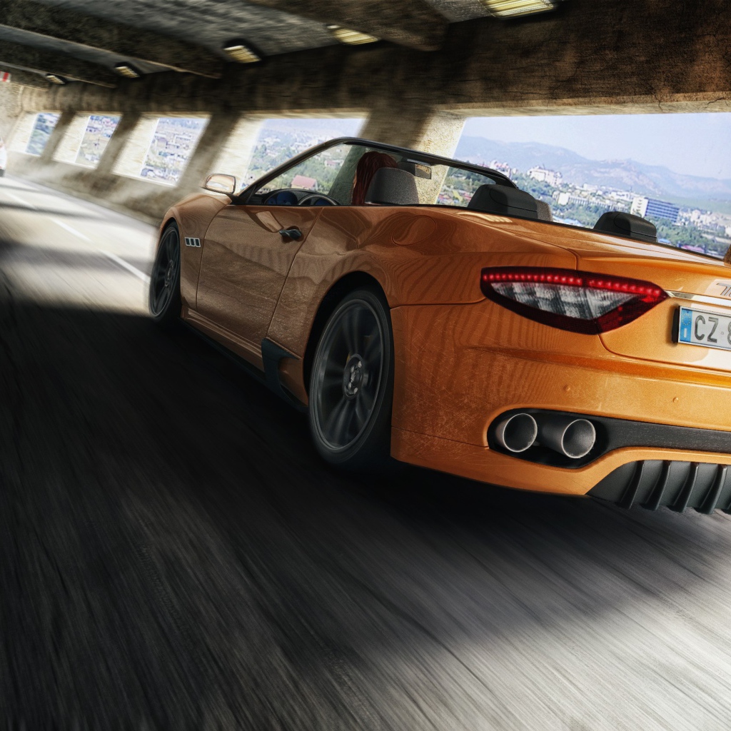 Оранжевый Maserati в 3Д модели