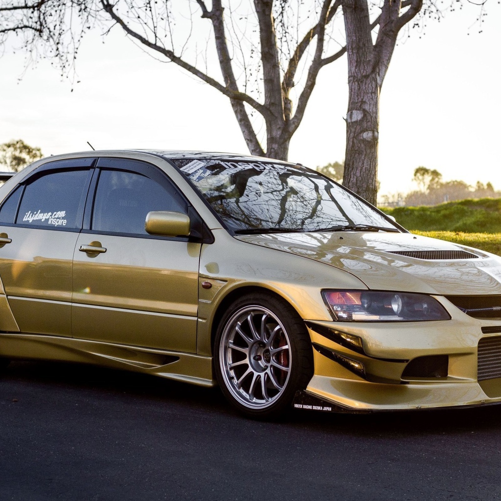 Золотой Mitsubishi Lancer Evo X