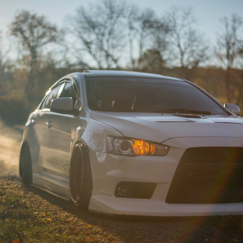 Mitsubishi Lancer Evolution X за городом