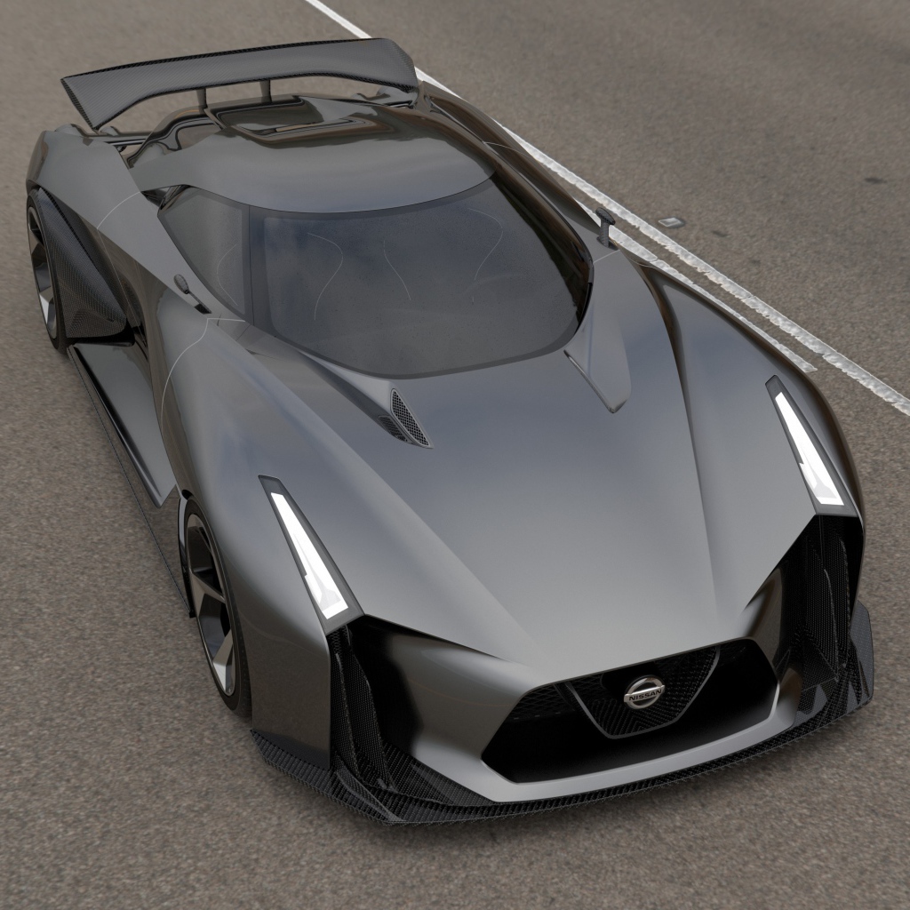 Черный суперкар Nissan Concept 2020