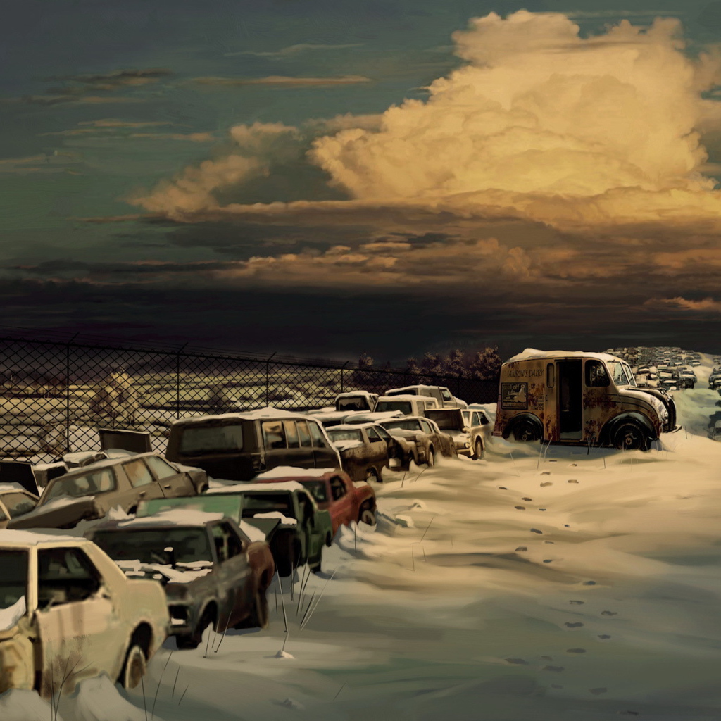 Автомобили заваленные снегом