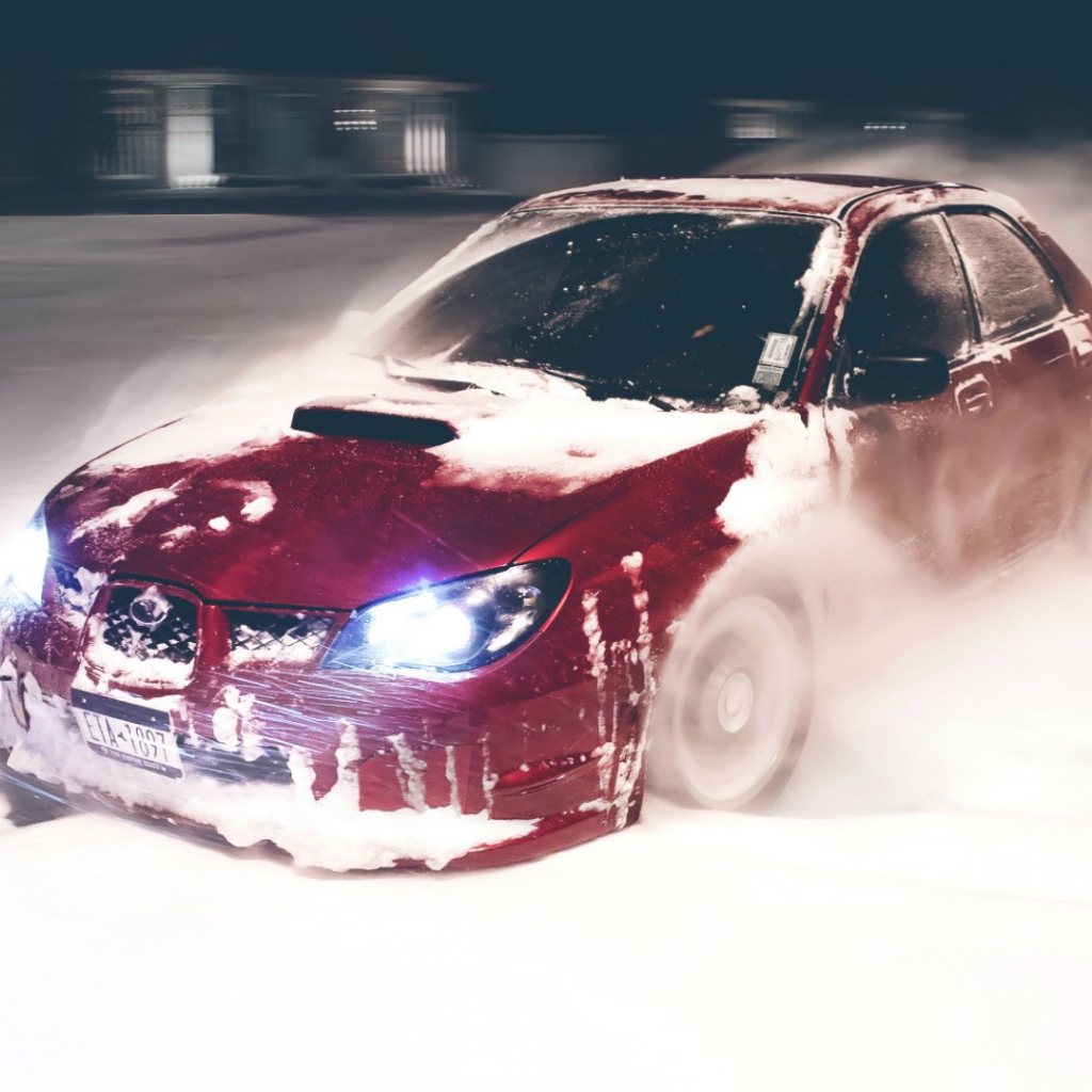 Зимний дрифт на Subaru Impreza