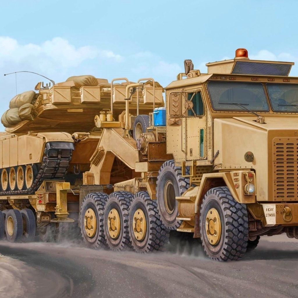 Танк на тягаче