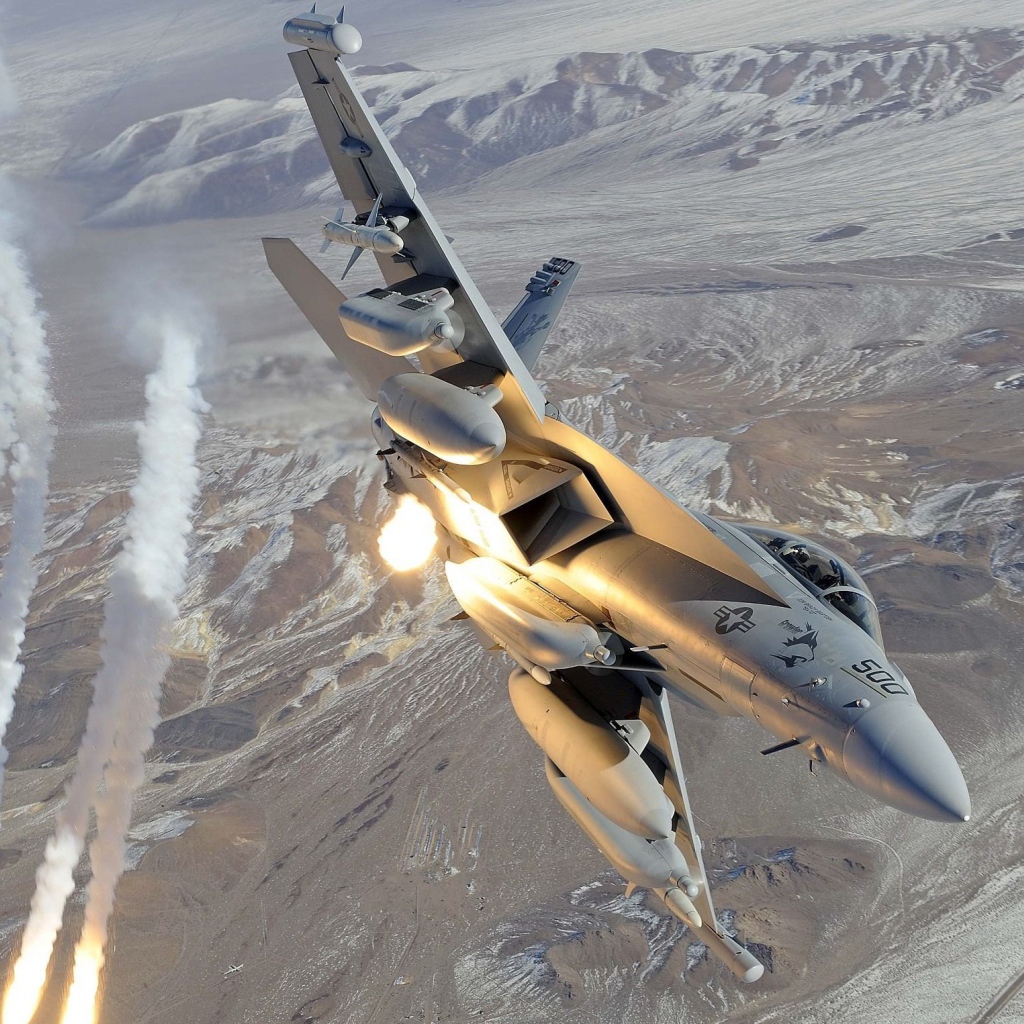 Боевой самолет в небе