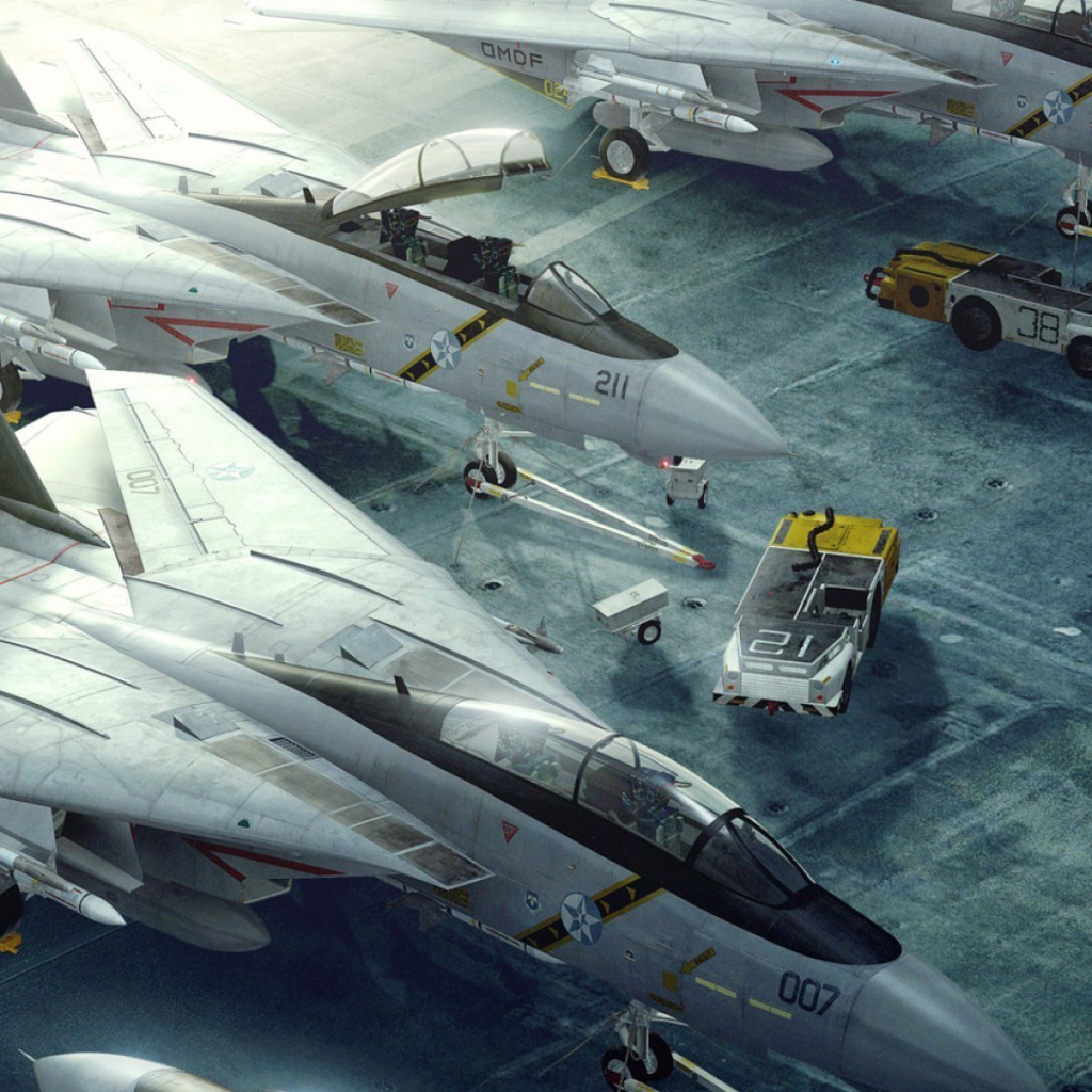 Истребители в ангаре