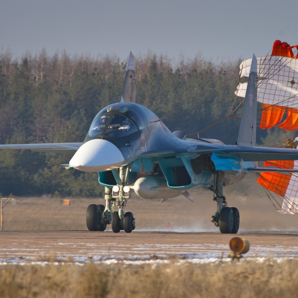 Посадка истребителя Су 34