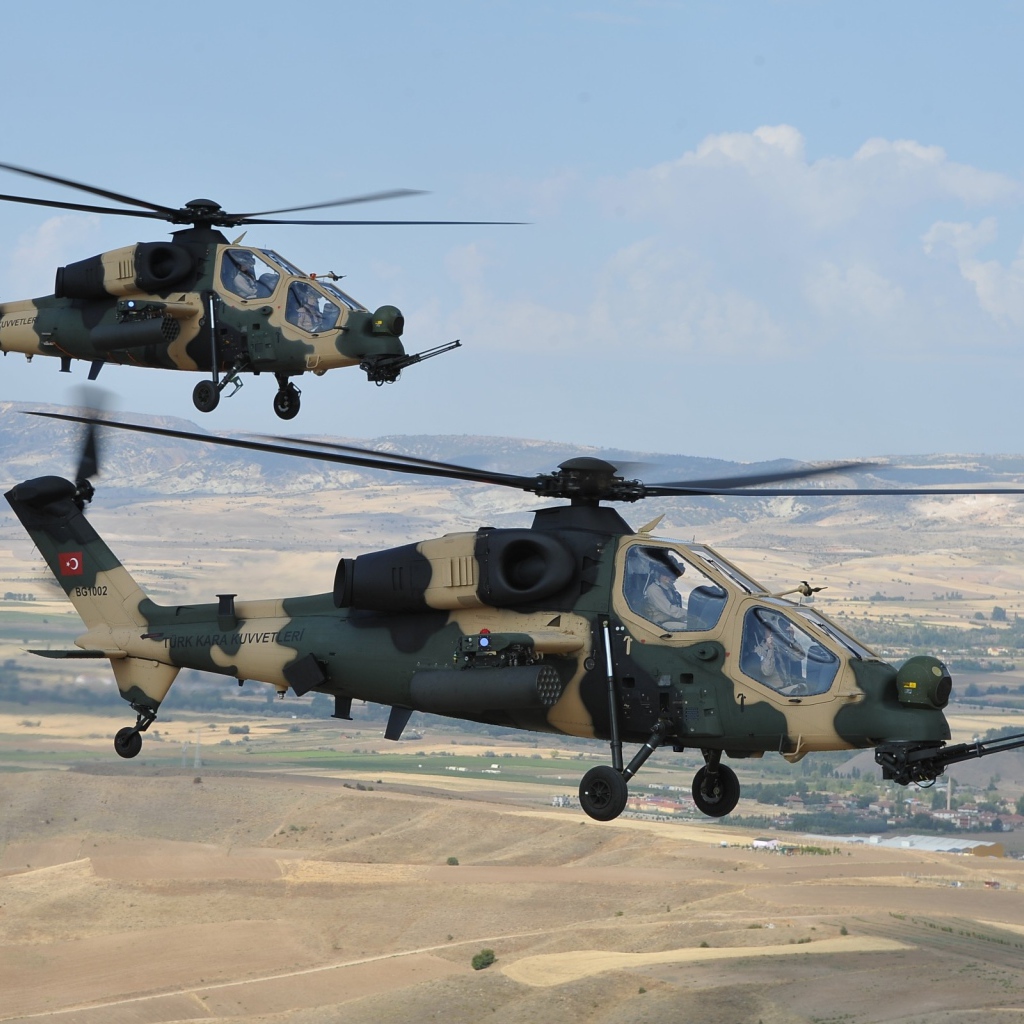 Два вертолета AgustaWestland T129 ВВС Турции