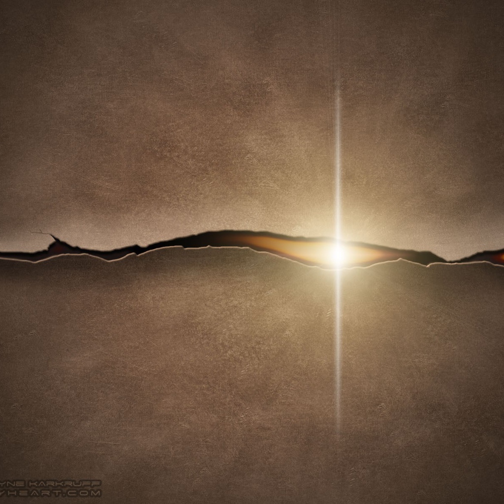 Трещина в ткани, коричневый фон