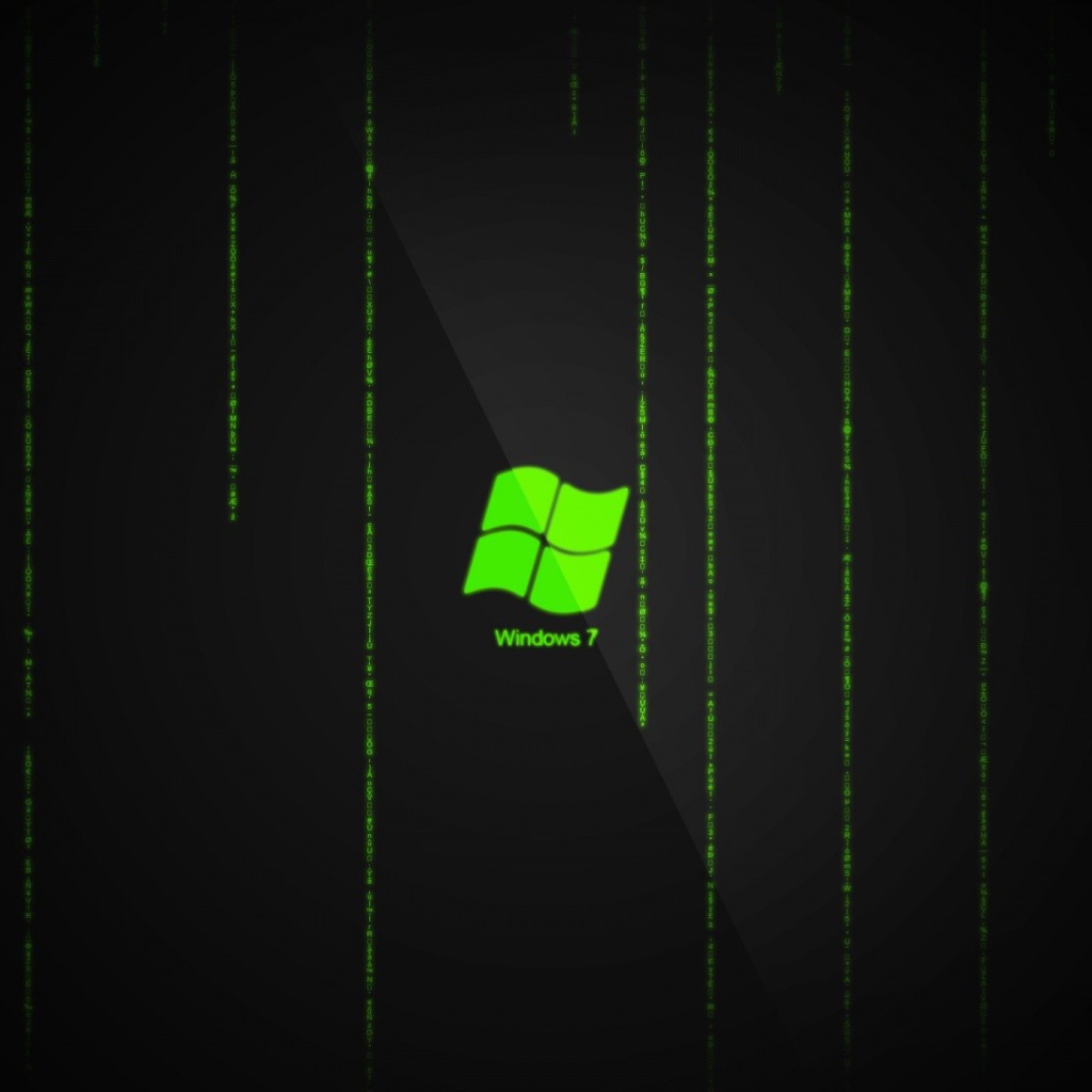 Кислотный логотип Windows, черный фон