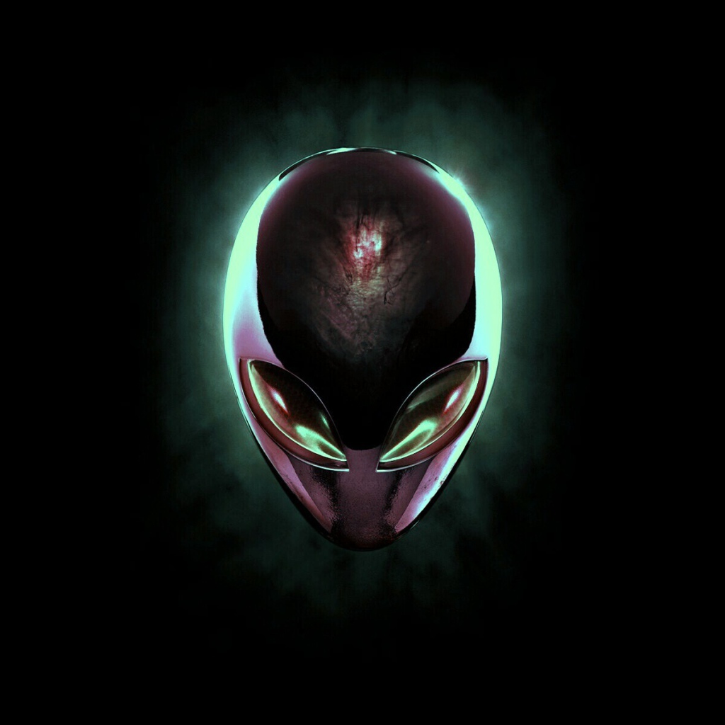 Коричневый инопланетянин, черный фон