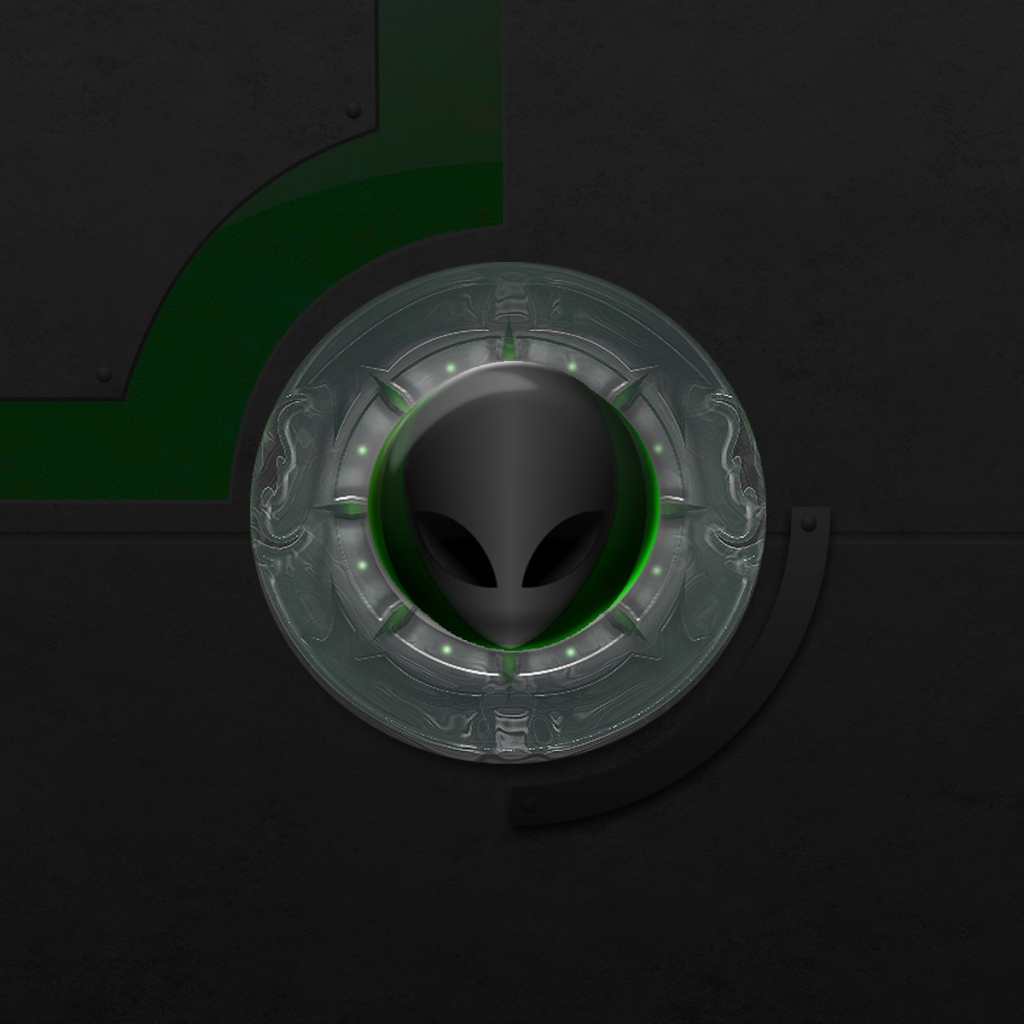 Лицо инопланетянина, серый фон