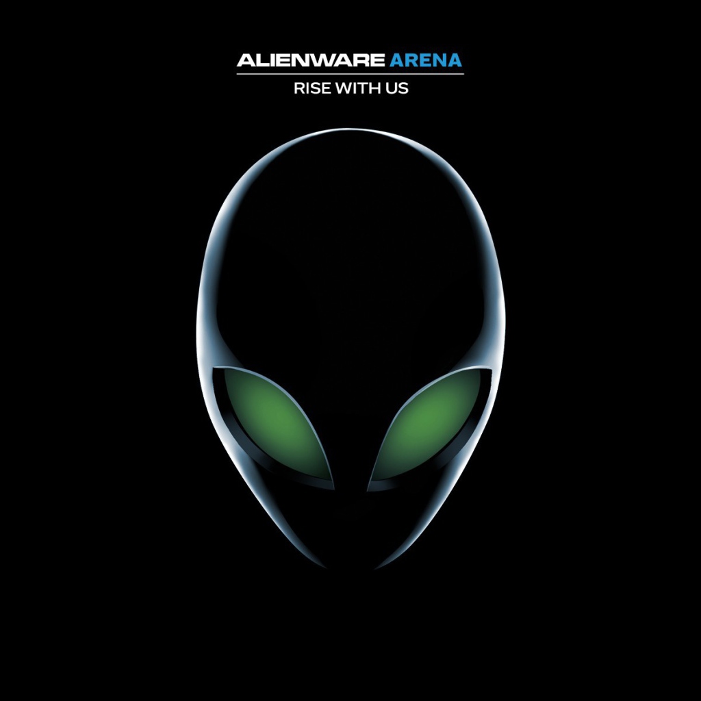 Инопланетянин с зелеными глазами, черный фон