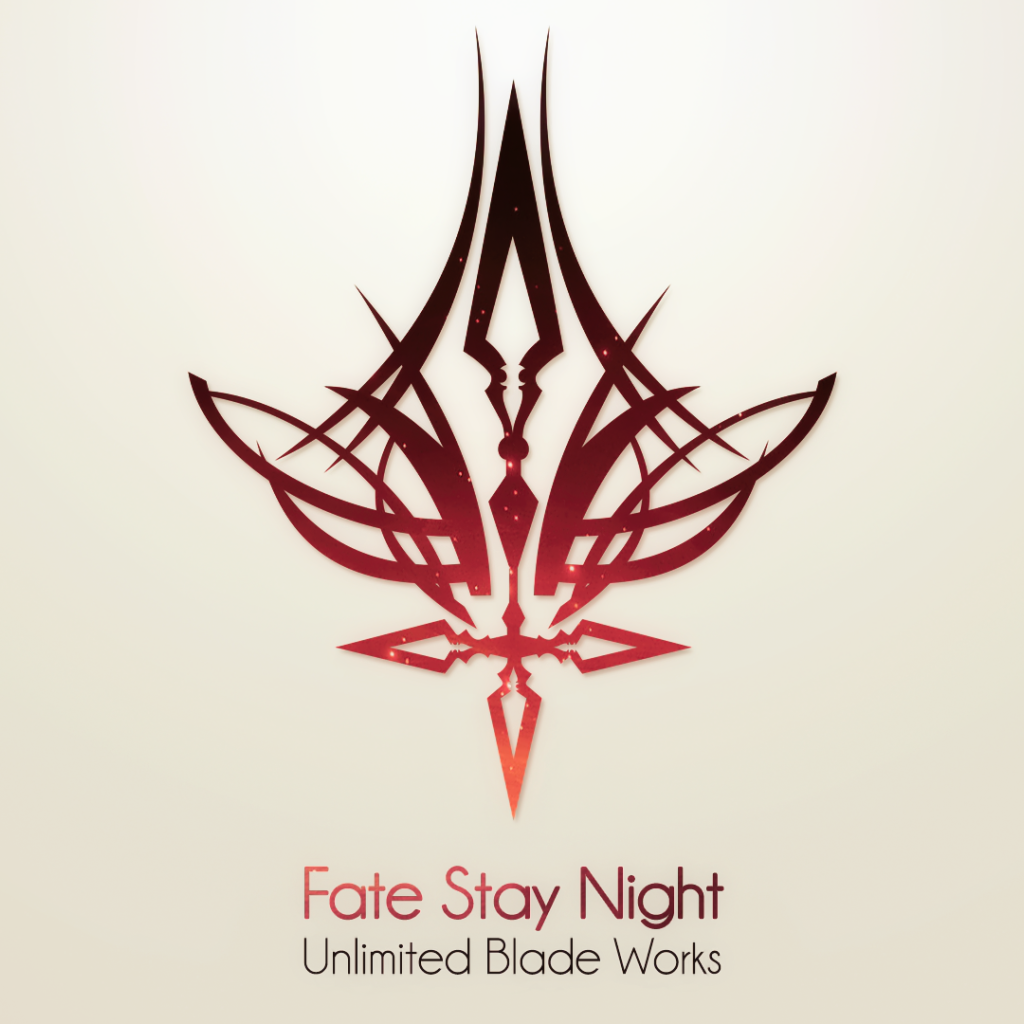 Символ аниме Ночь прибытия на сером фоне