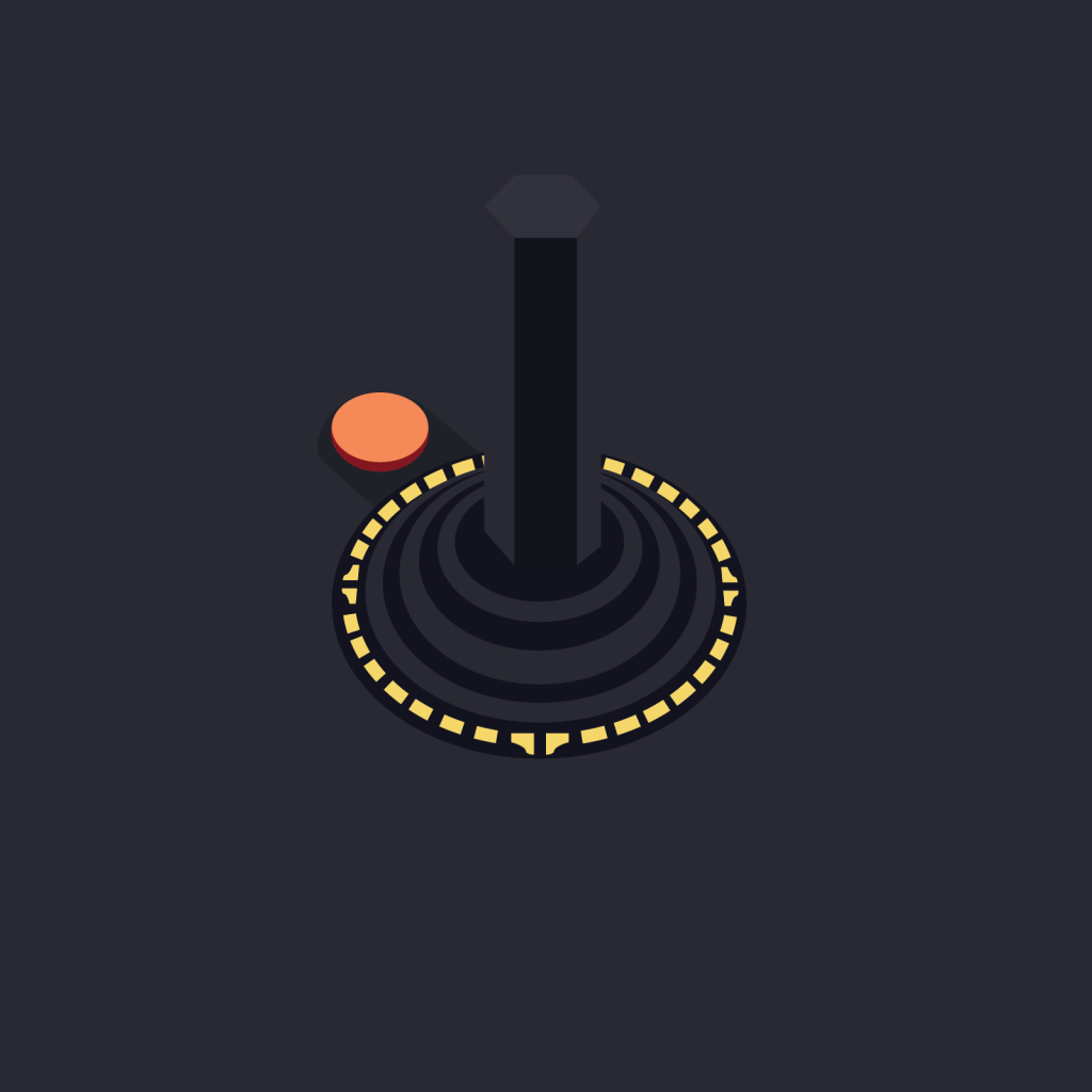 Джойстик Атари, черный фон