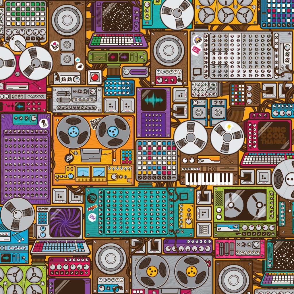 Фон из пленочных магнитофонов