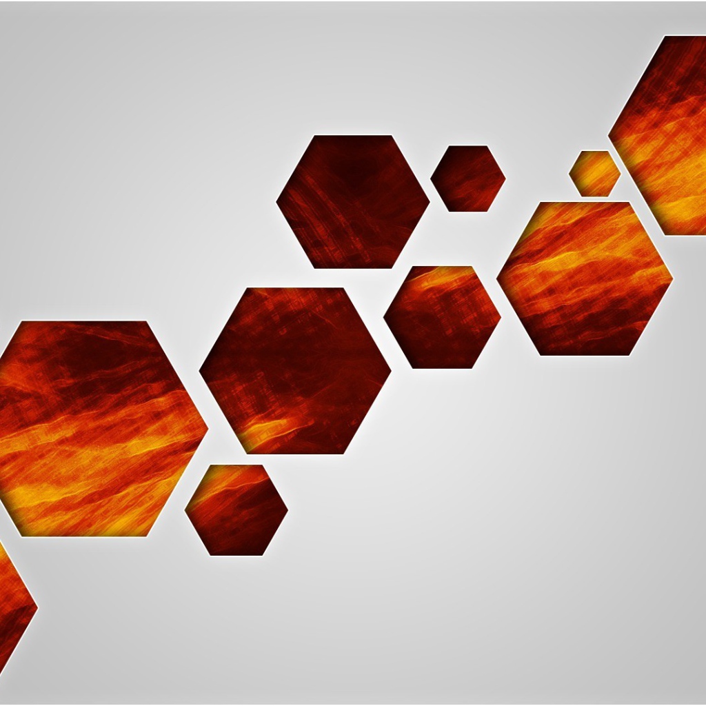 Фон из оранжевых шестиугольников