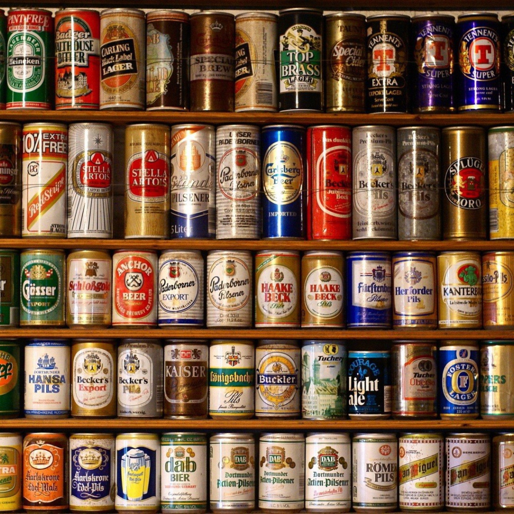 Пивная полка в магазине