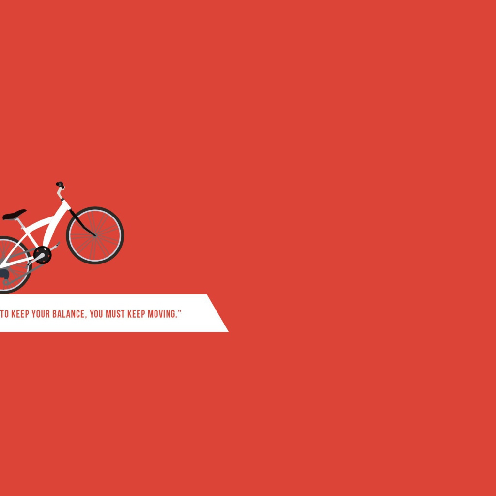 Велосипед, красный фон