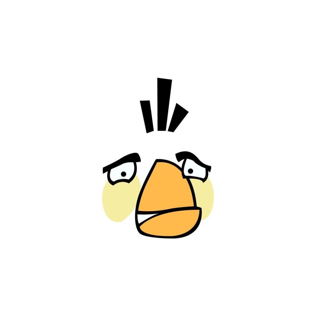 Птица Angry Birds, белый фон