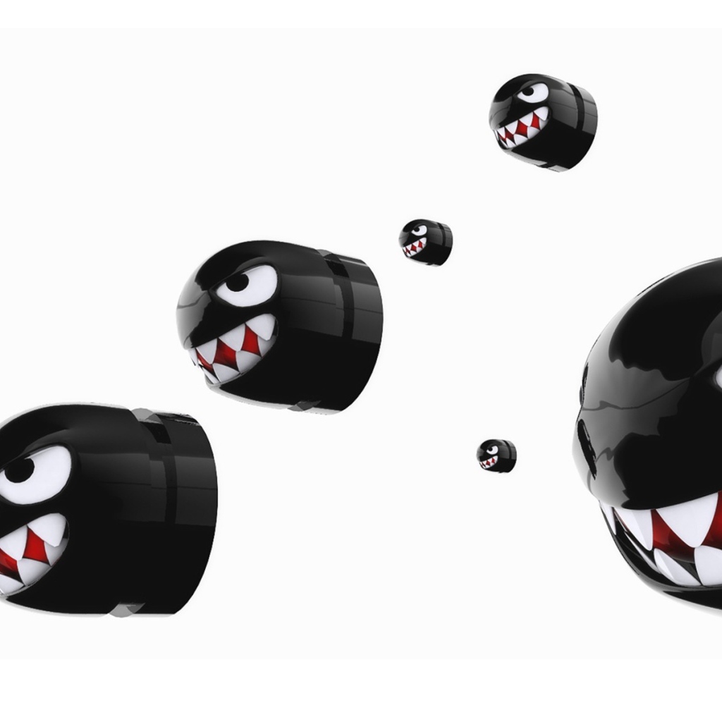 Черные пули летят на белом фоне