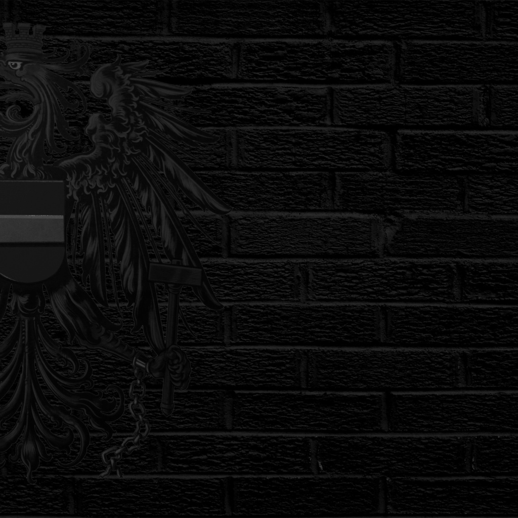 Черный герб Австрии на черном фоне