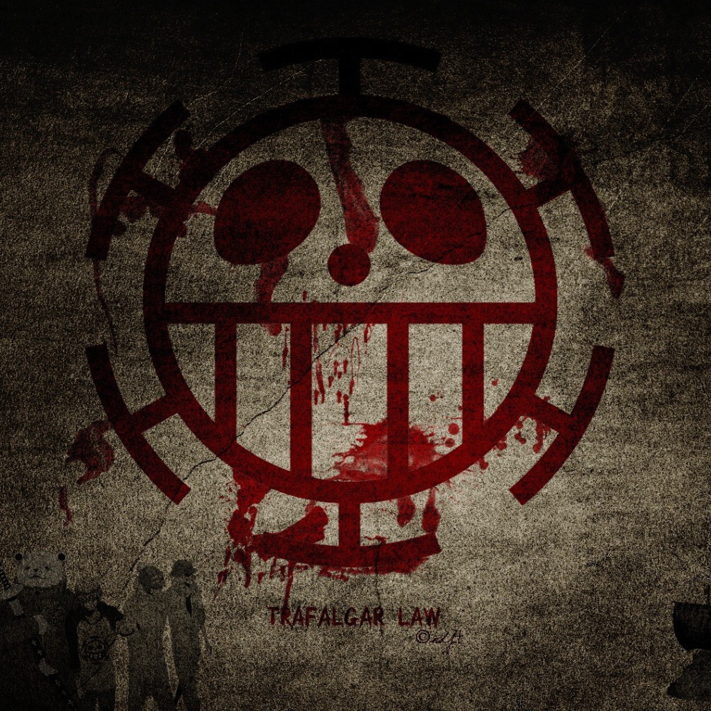 Кровавый символ аниме Трафальгар Ло