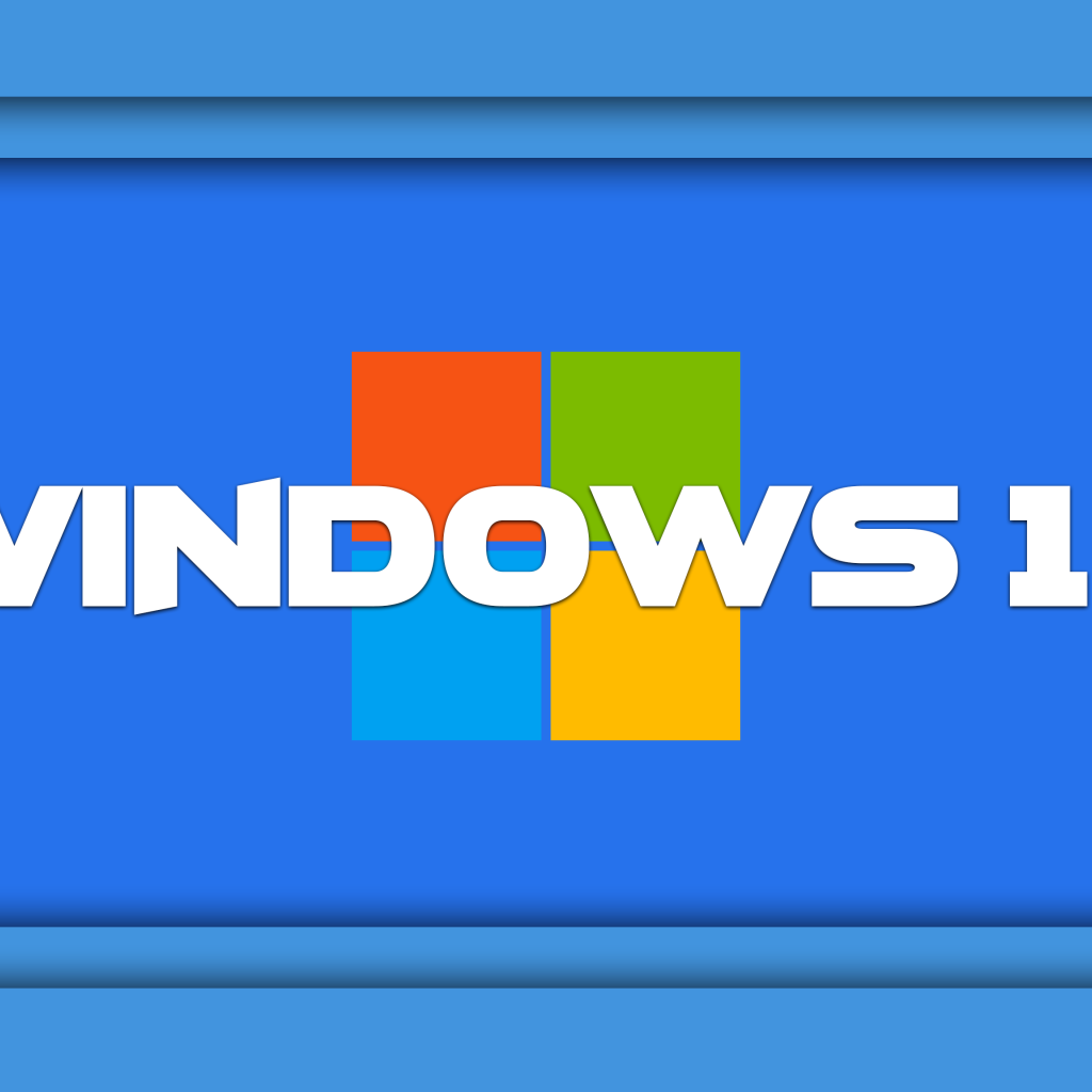 Голубой фон Windows 10 от Майкрософт