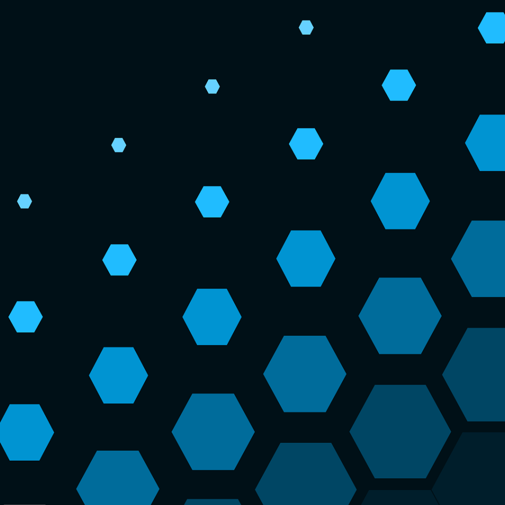 Голубые шестигранники на черном фоне