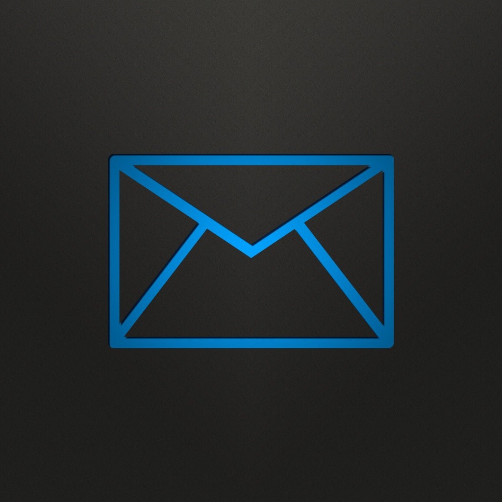 Голубое письмо, черный фон