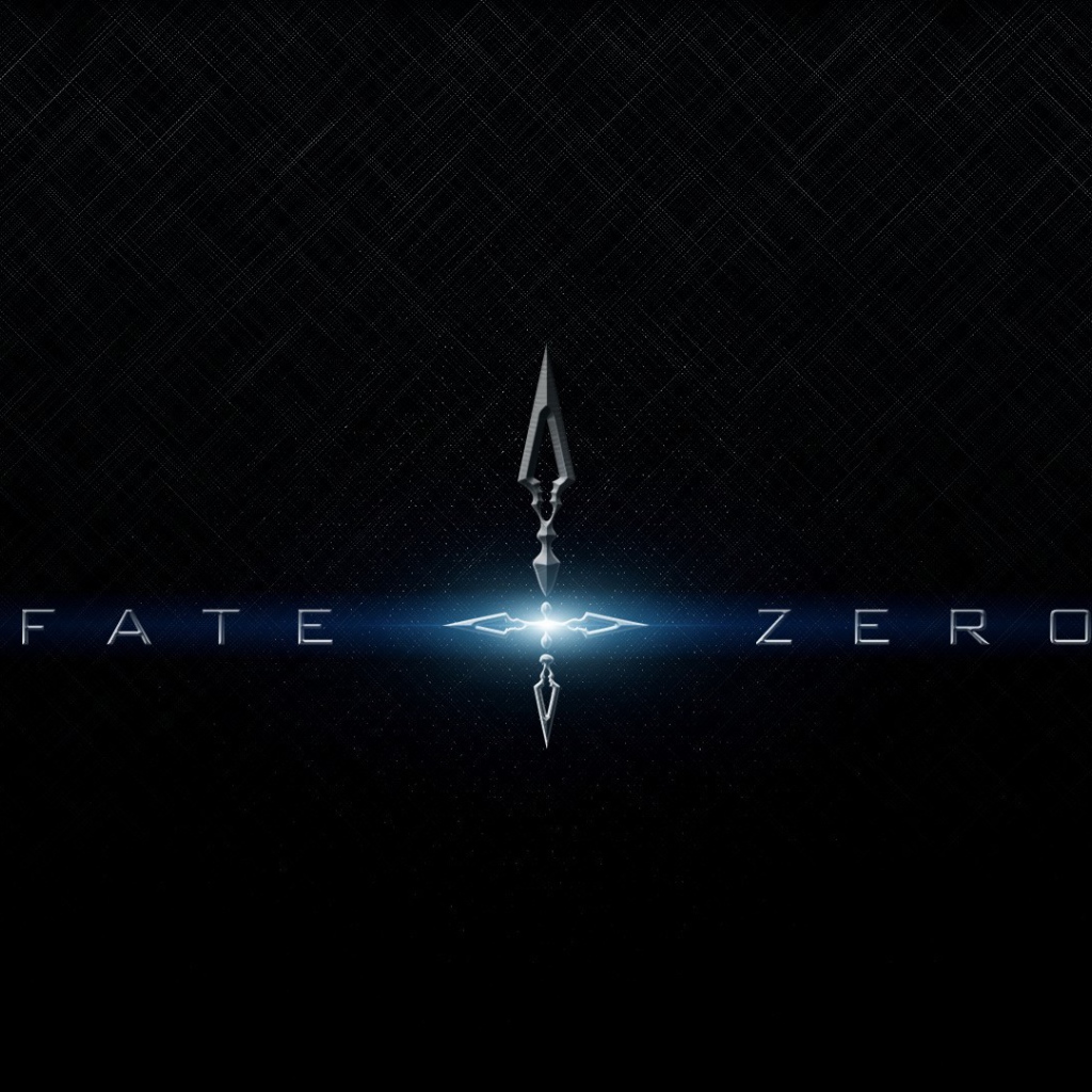 Голубые буквы, аниме Fate-Zero