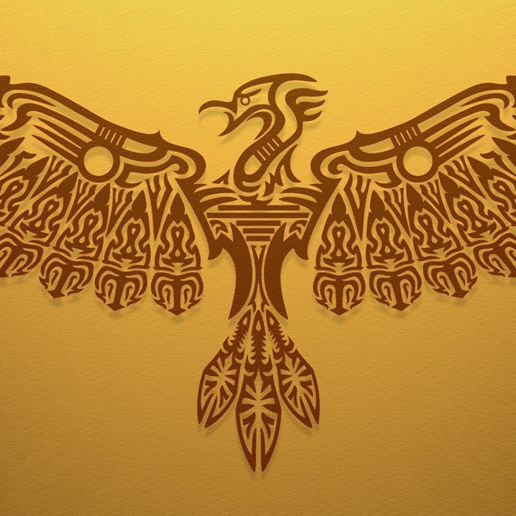 Коричневый силуэт хищной птицы