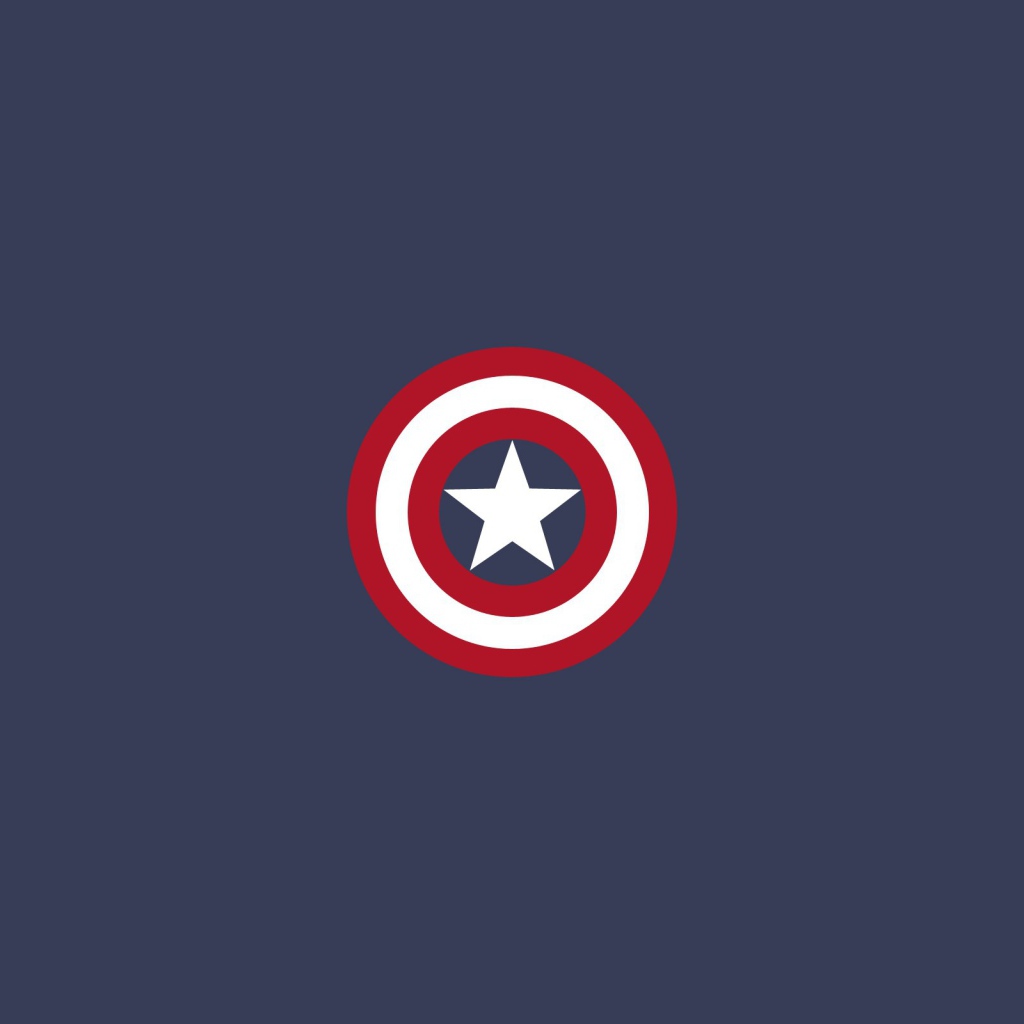 Щит Капитана Америка, серо голубой фон