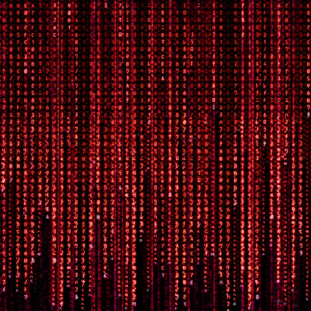 Код Матрицы, красный цвет