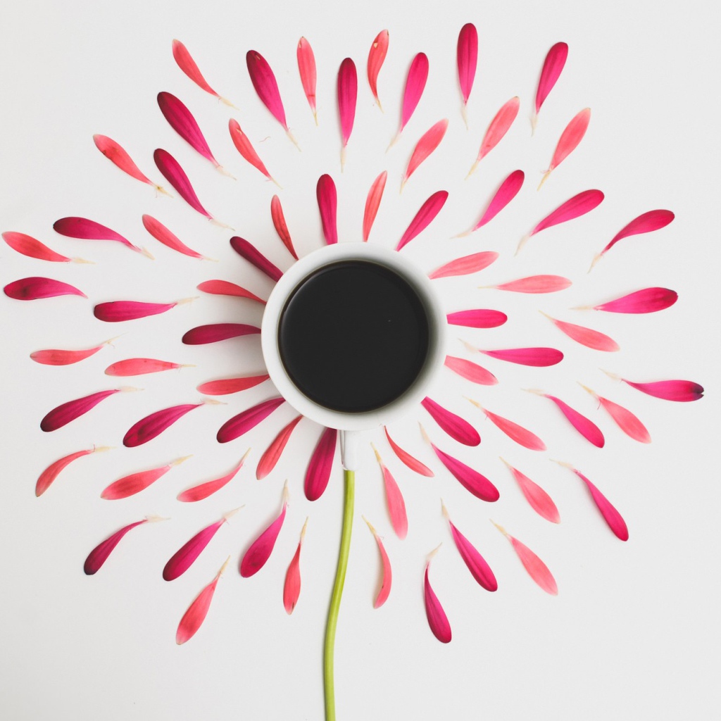 Чашка на изображении цветка