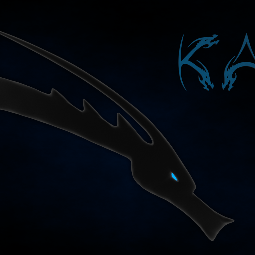 Темно синий фон Kali Linux