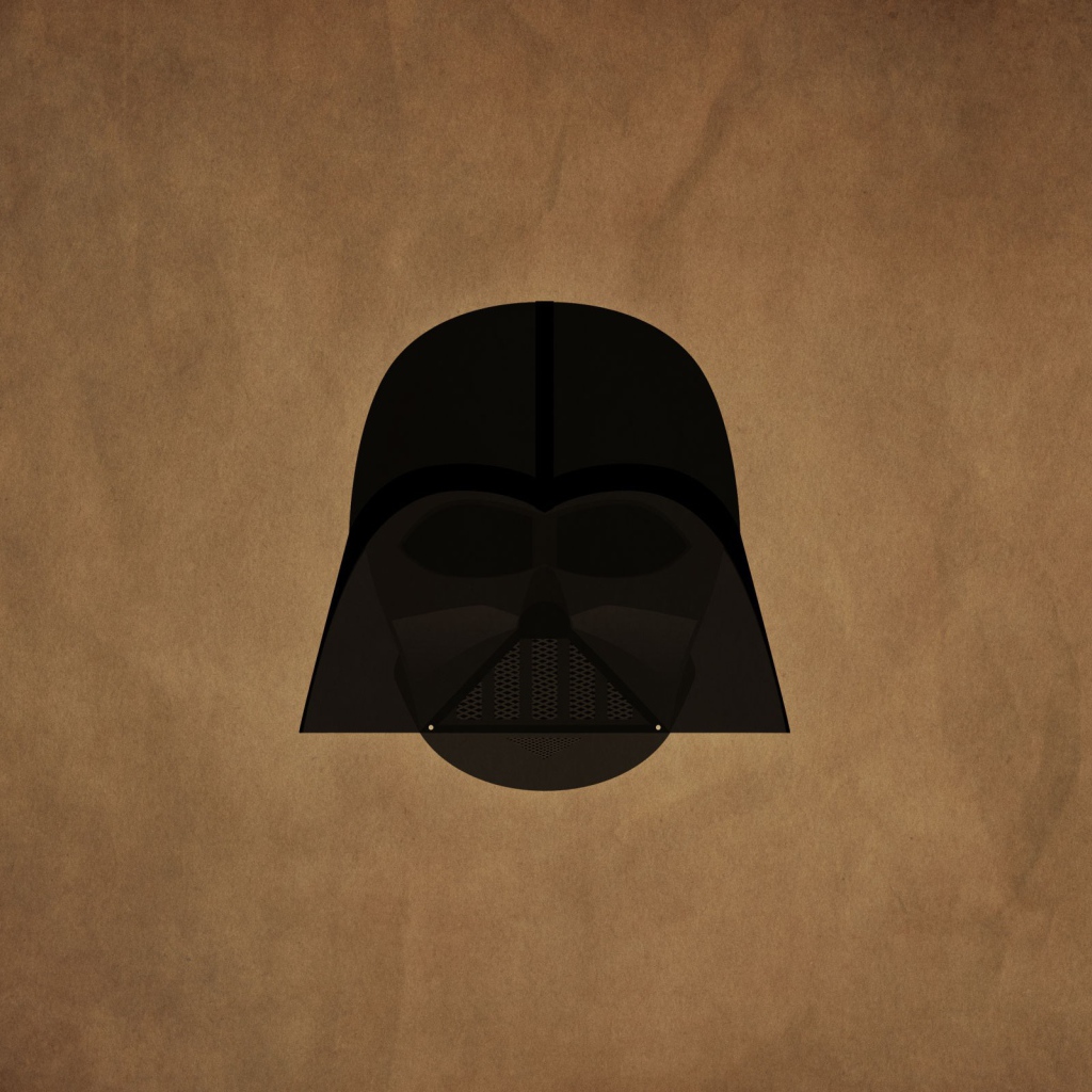 Маска Дарта Вейдера, коричневый фон