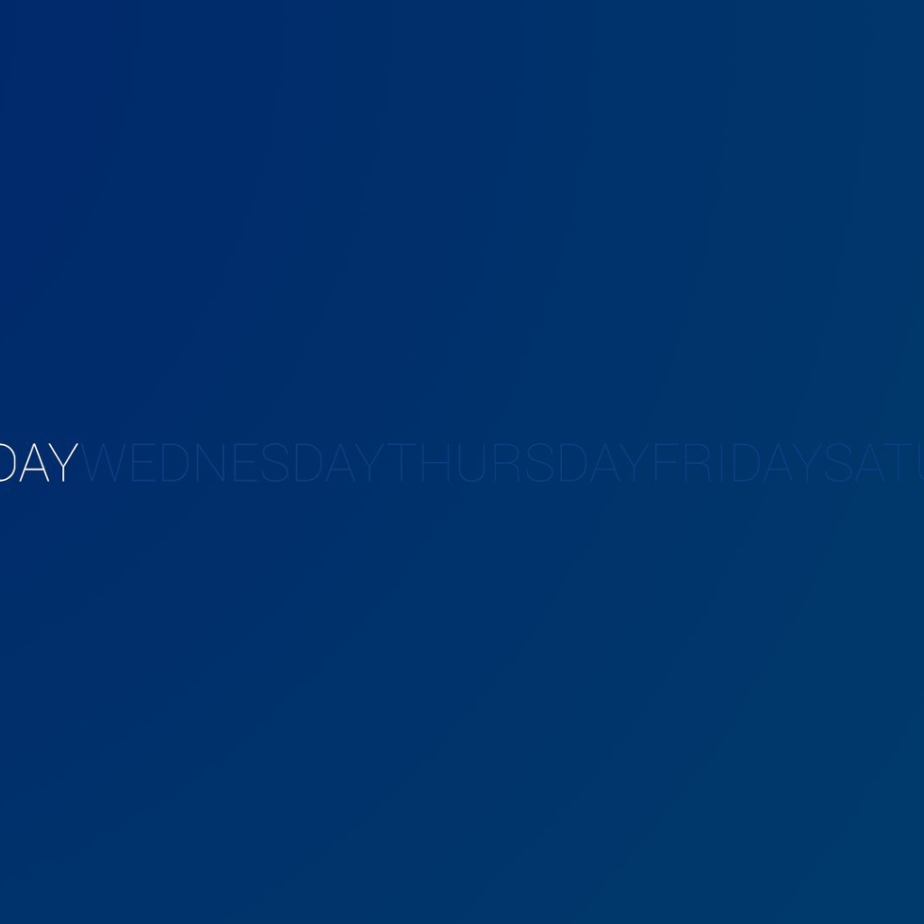 День недели вторник