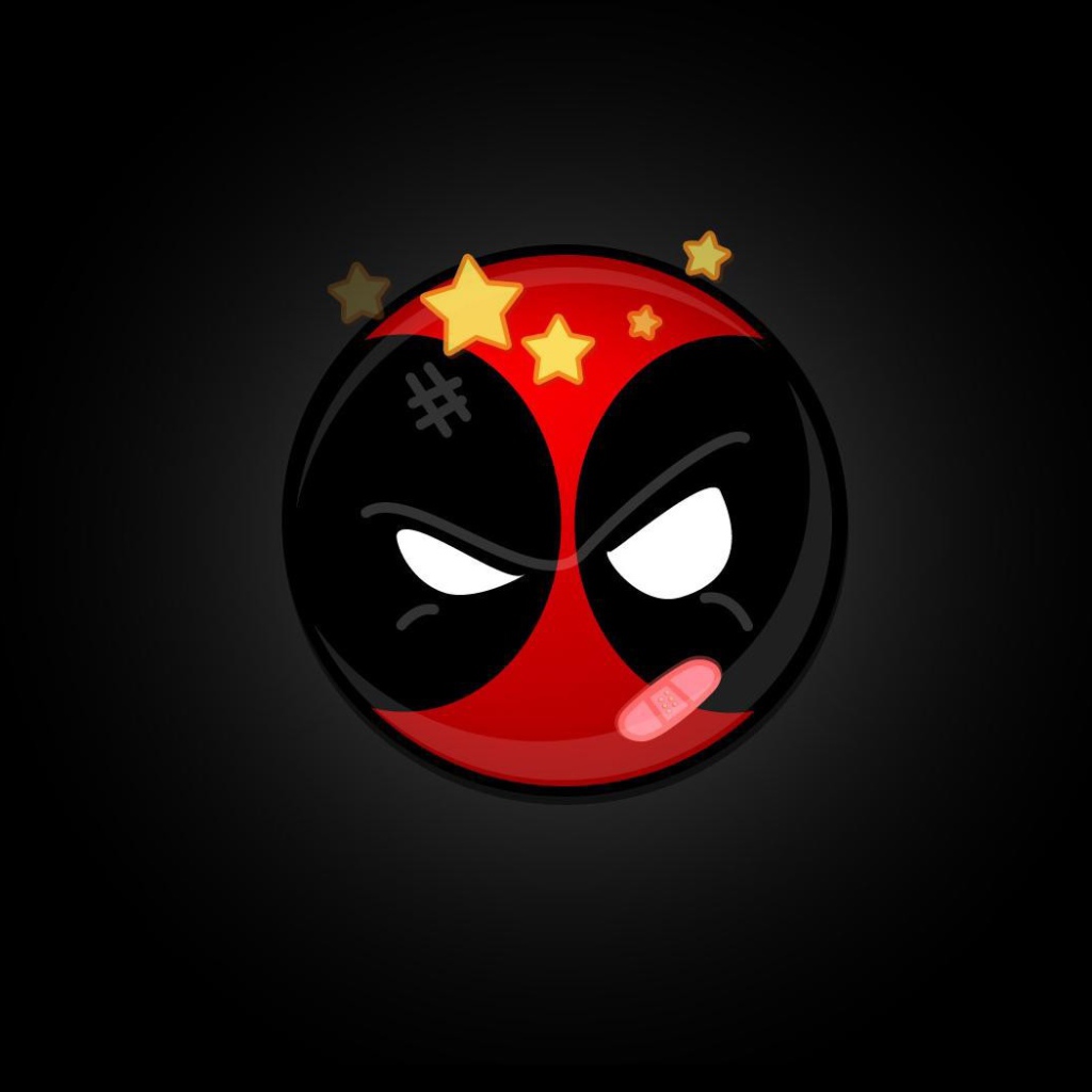 Глаза Дэдпула, черный фон