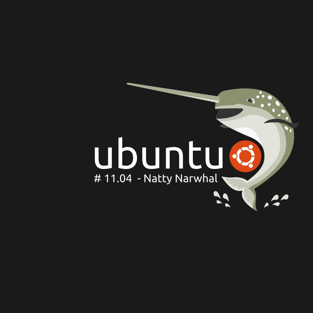 Дельфин нарвал, фон Ubuntu