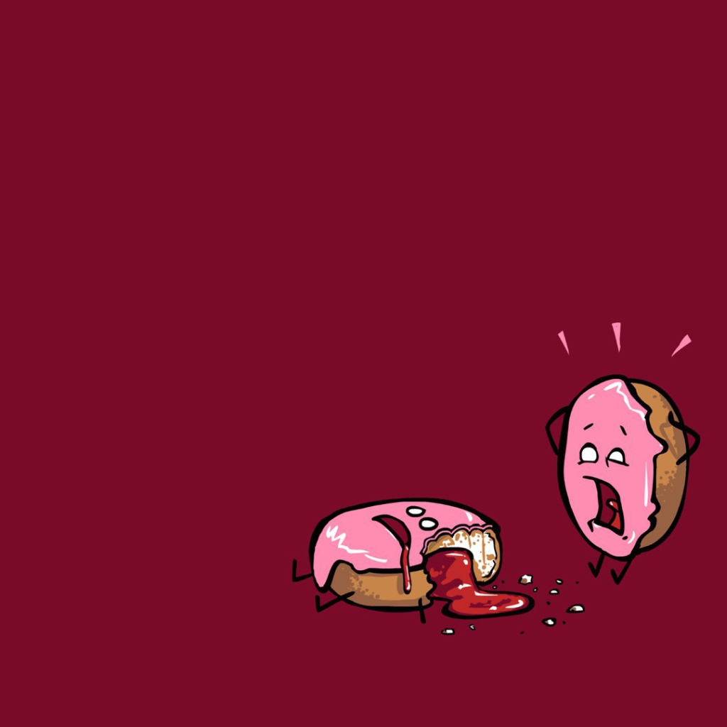 Пончик в ужасе