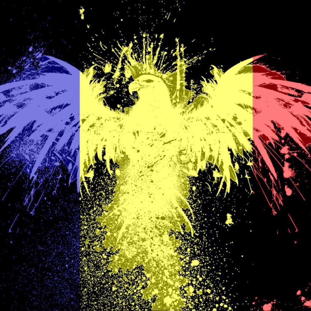 Орел на черном фоне, Румыния