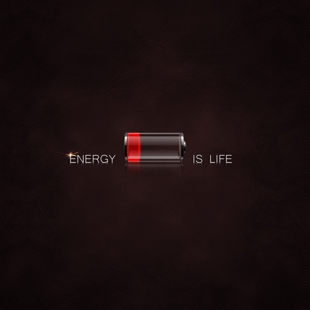 Энергия это жизнь, коричневый фон