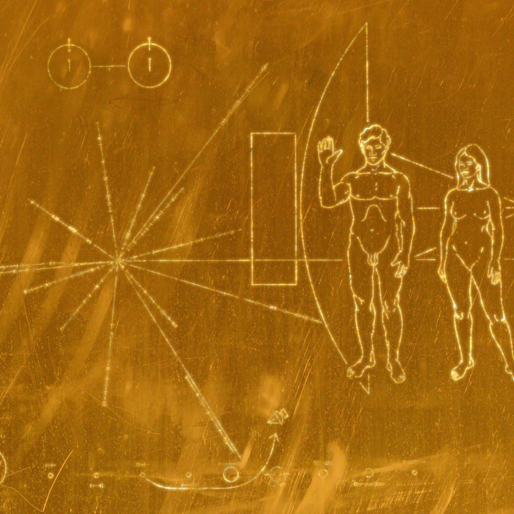 Гравировка на золотой пластинке Вояджера