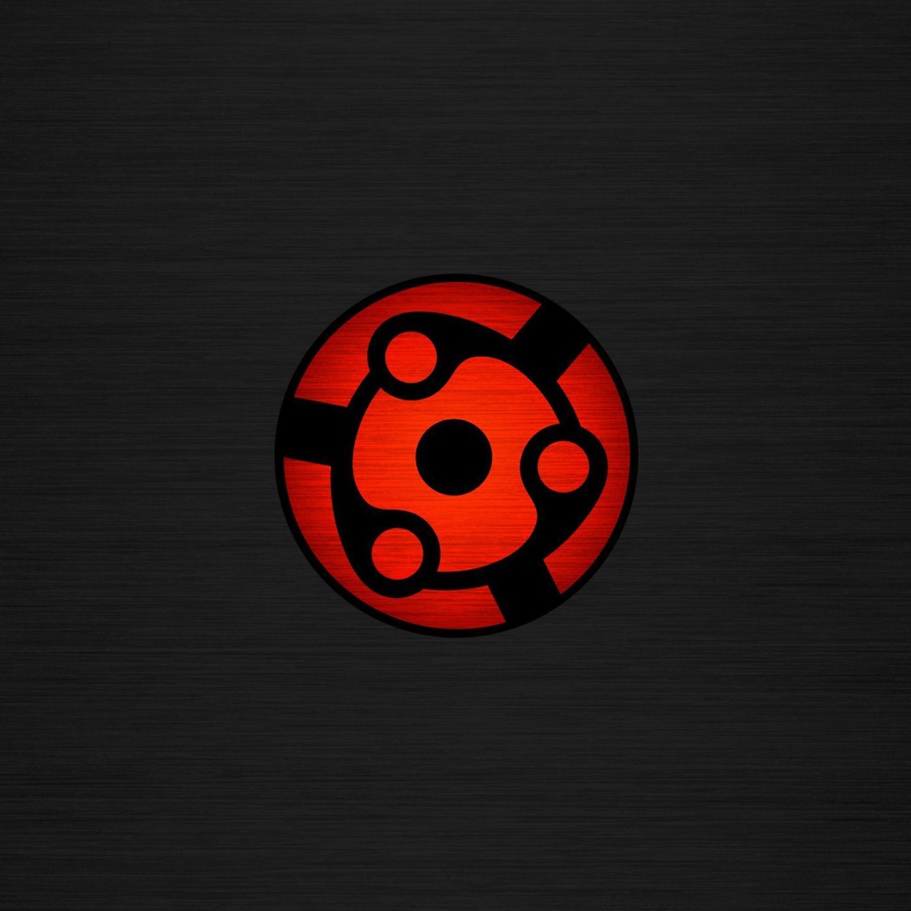 Глаз Шаринган аниме, серый фон