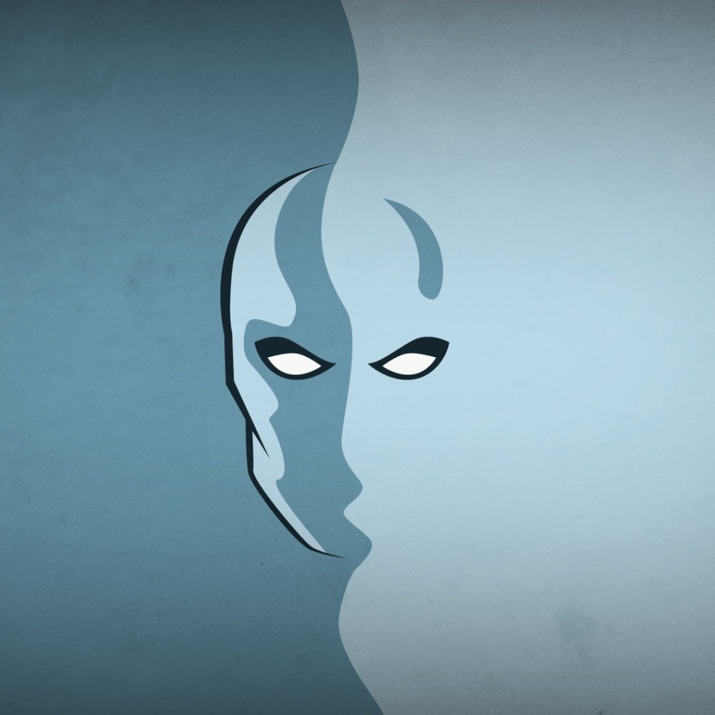 Лицо Серебряного Сёрфера, серый фон