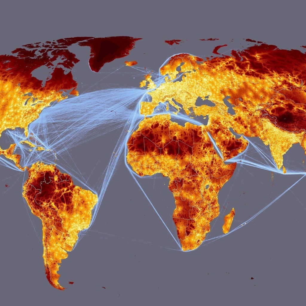 Огненная карта мира