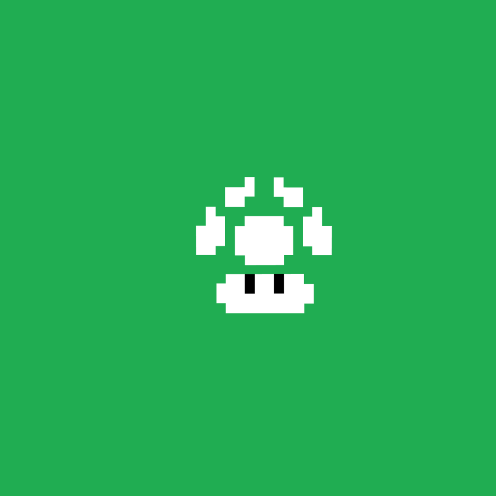 Фигурка на зеленом фоне, Super Mario Bros