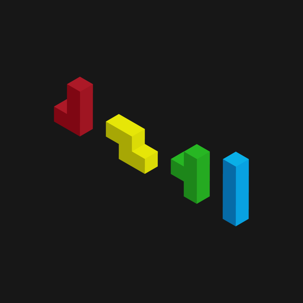 Фигурки для тетриса, серый фон