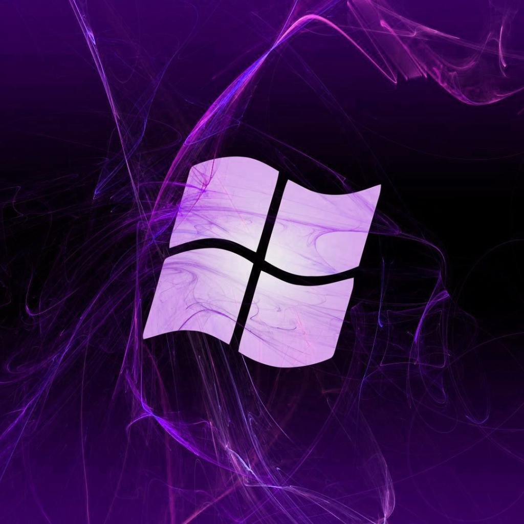 Флаг Windows, фиолетовый фон